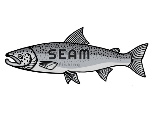 Atlantic salmon with Seam Fishing sticker (global)